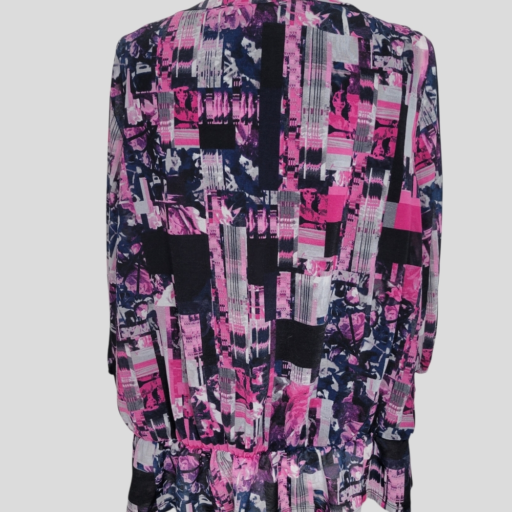 Style & Co Multi Color Two Layer Blouse - image 2